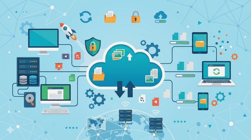 家庭やオフィスで使われるNASのネットワーク構成イメージ