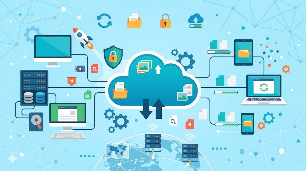 外付けHDD、NAS、クラウドを組み合わせた理想的な保存構成イメージ