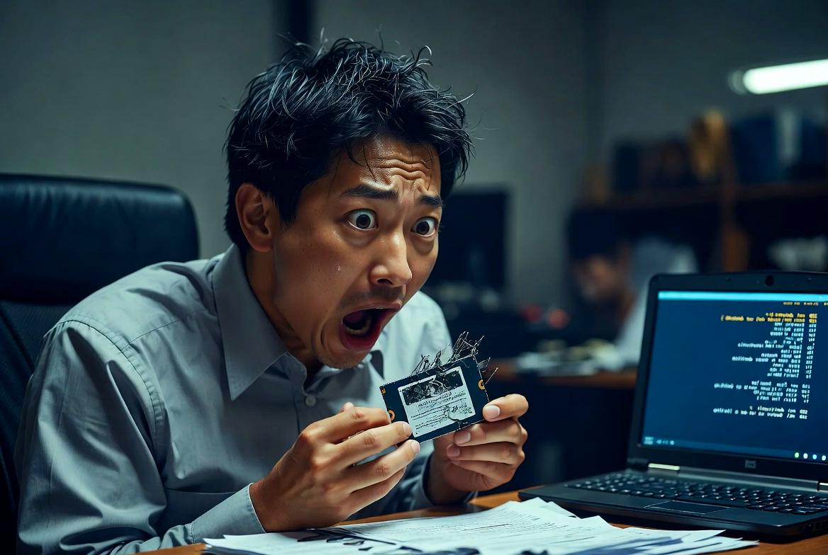 停電や瞬断でデータが失われるリスクを示すPCトラブルのイメージ