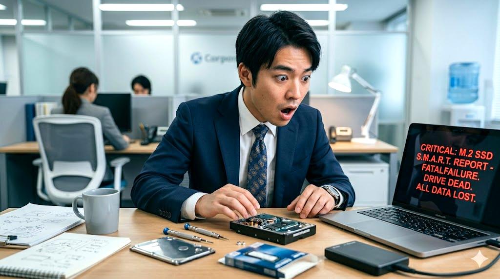 HDD製造ラインと供給チェーンの縮小を示すビジュアル