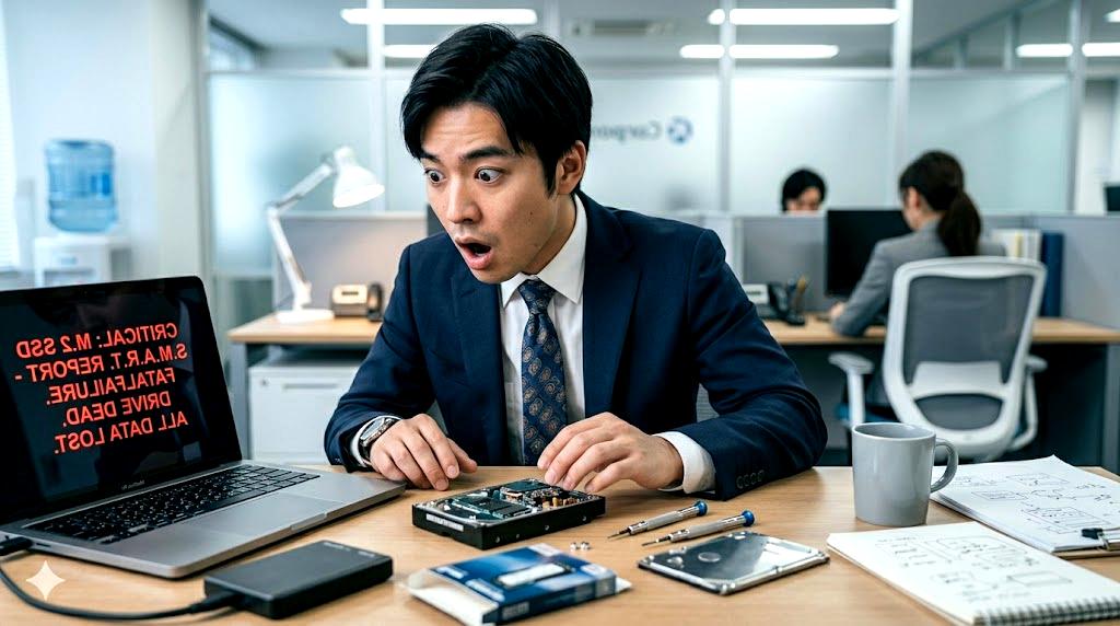 外付けSSDとHDDを比較しているストレージ機器のイメージ