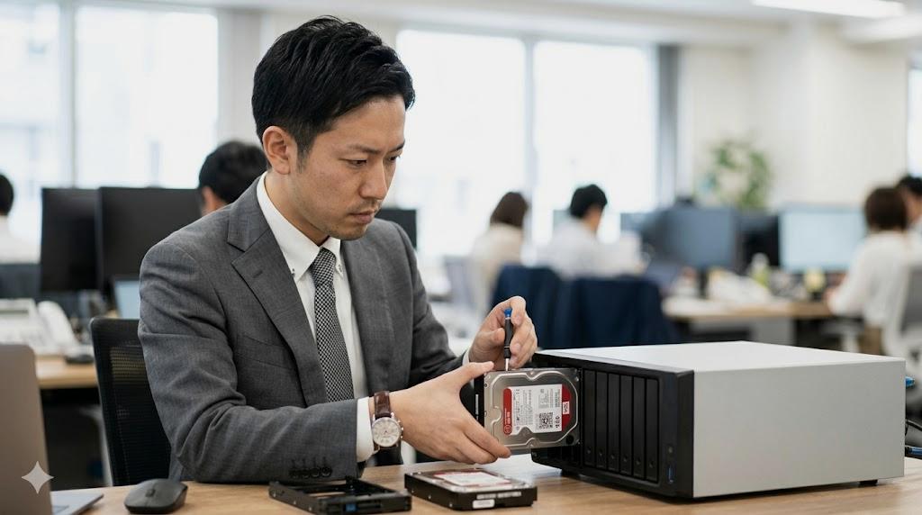 HDDからSSDやNASへデータ移行するイメージ