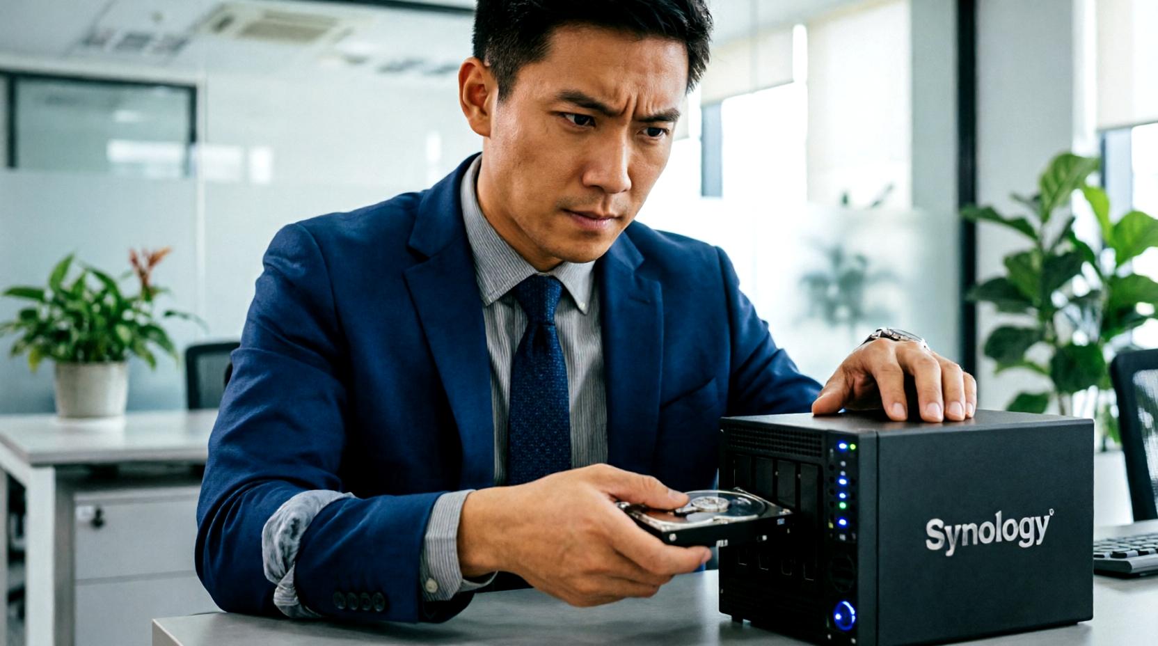 大容量HDDを搭載したNASサーバーのイメージ