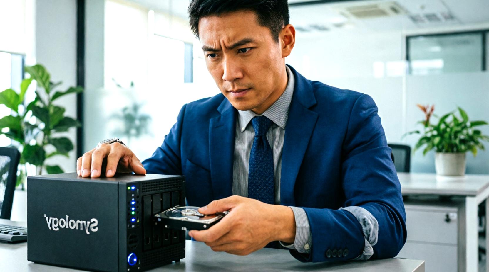 NASでRAID 1を構築する家庭・小規模オフィス環境のイメージ