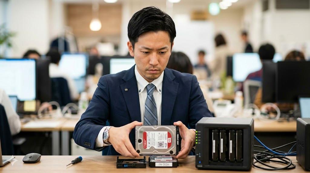 SSDの突然死によってデータが消失するリスクを警告するイメージ
