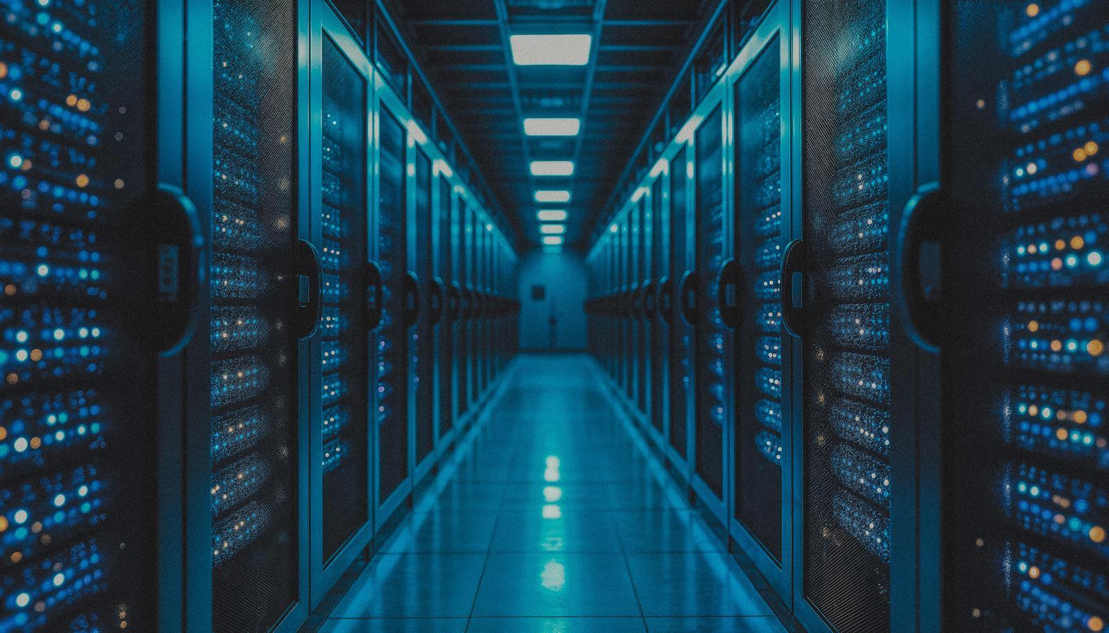 停電時にUPSが機能せずデータ消失や機器停止が発生するイメージ