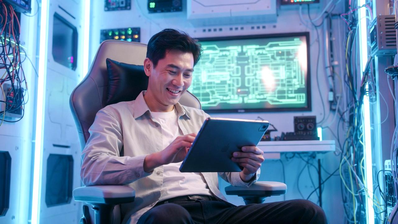 省電力設定で電気代を節約するタブレットのイメージ