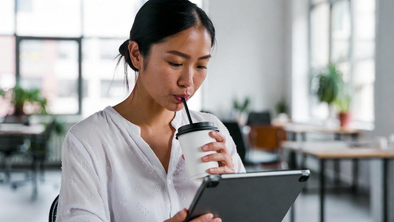 iPadを高温環境で充電しているNG例。バッテリー劣化の原因を表現