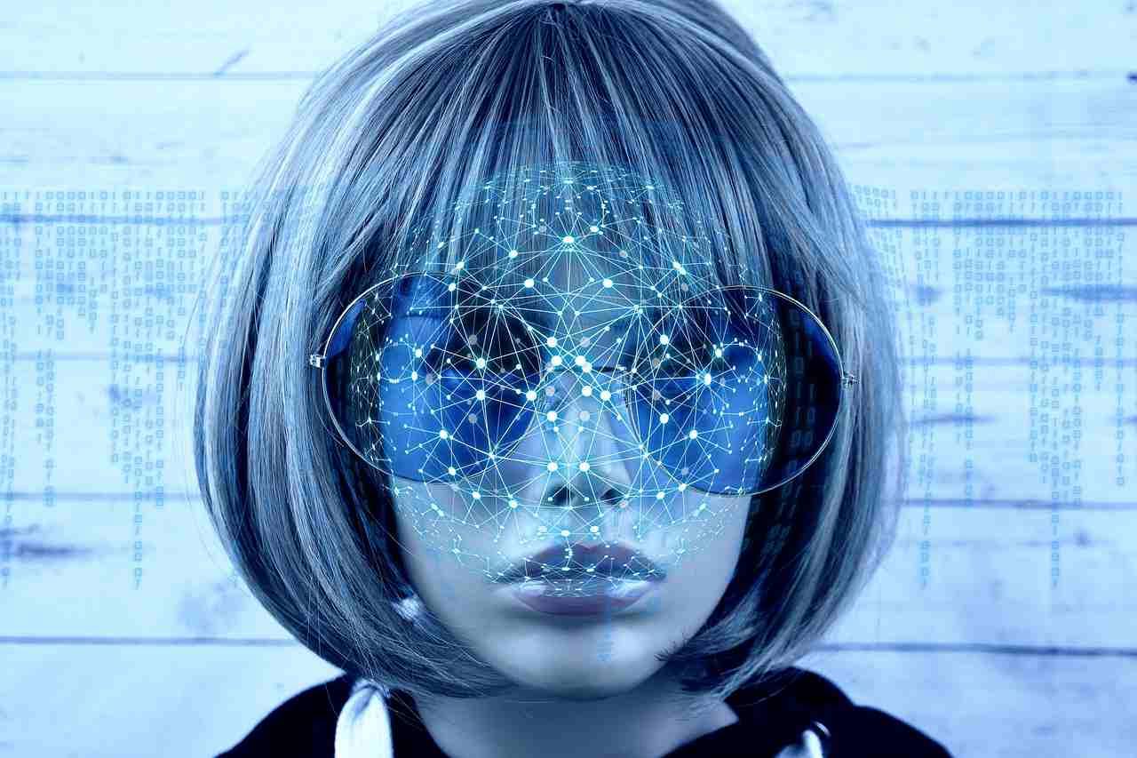 DeepSeekのAI性能をイメージした先進的なデジタル画像