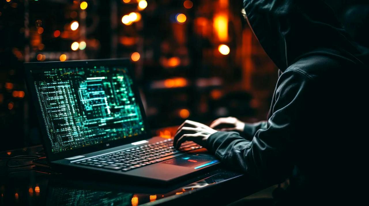 Chromebookの画面にセキュリティ警告アイコンが表示されているクローズアップ写真