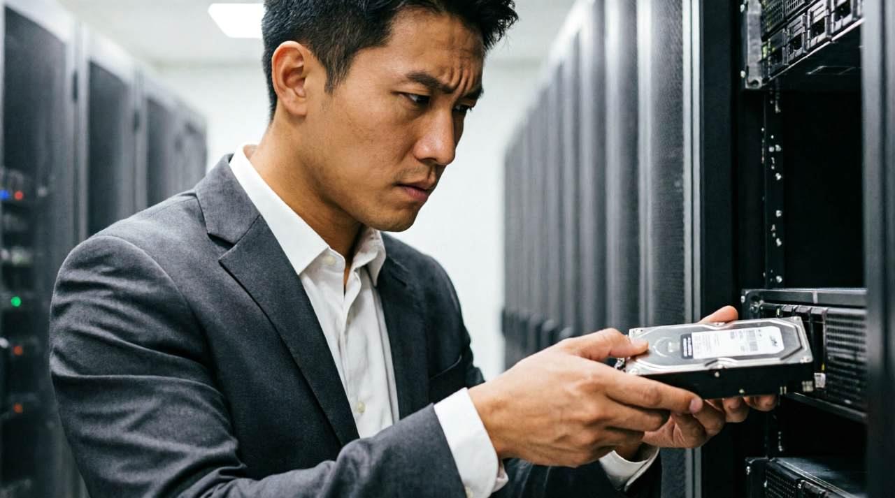 HDDデータをバックアップする安全管理のイメージ