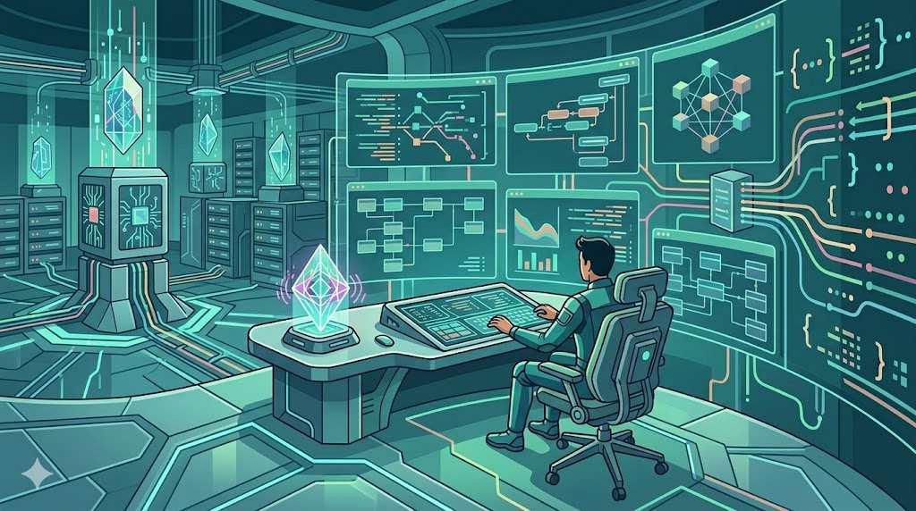 法務担当者がAIツールを選択している作業風景