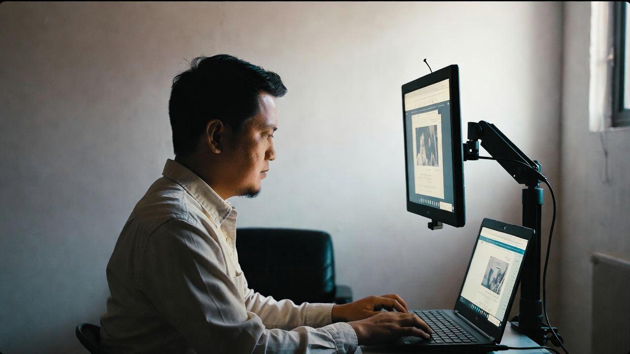 古いノートパソコンで軽量Linuxを動かすイメージ