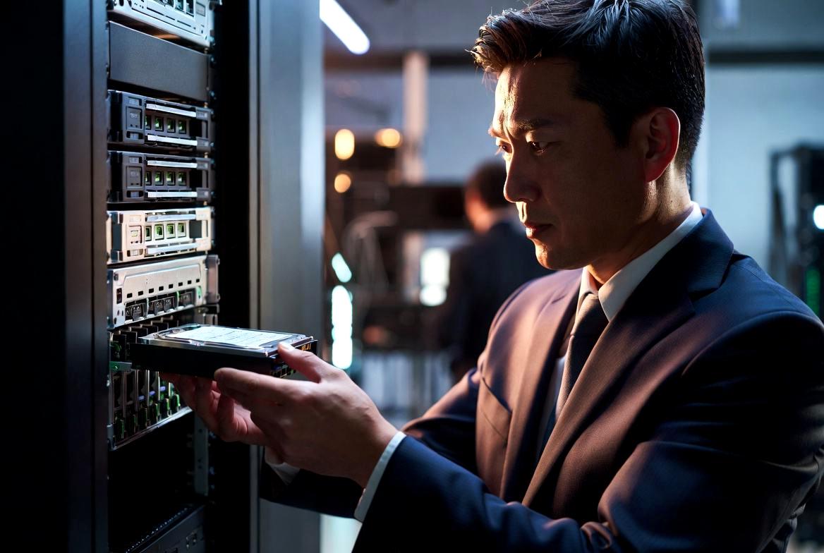 オフィスとデータセンターを結ぶストレージシステムのイメージ