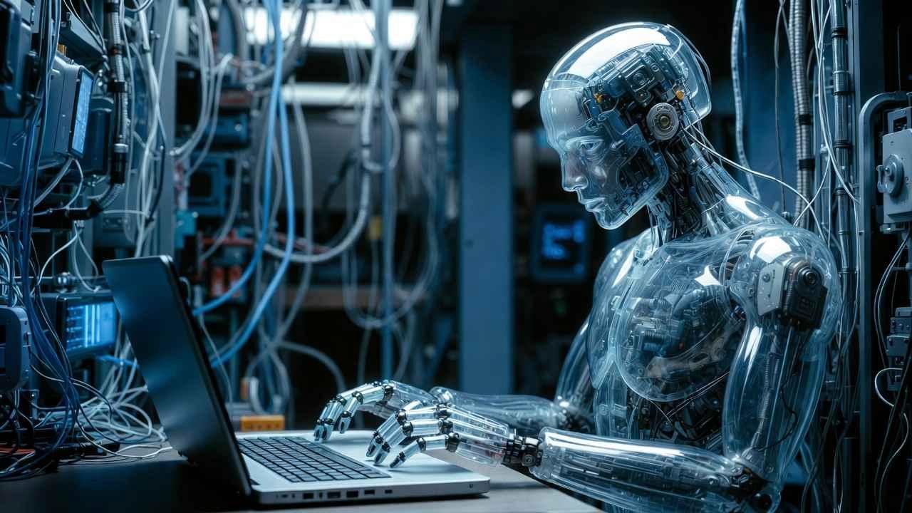 バッテリー保護機能を搭載したノート型端末のイメージ