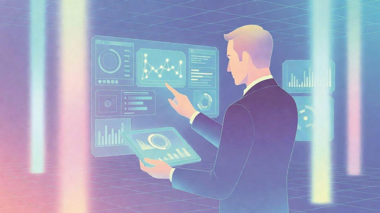未来の法務DXとAI活用を象徴するデジタルイメージ