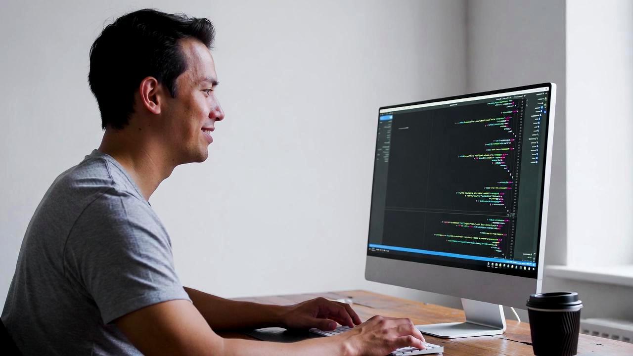 Waylandロゴと複数のデスクトップ環境を象徴するアイコンが調和する未来的なデスクトップイメージ
