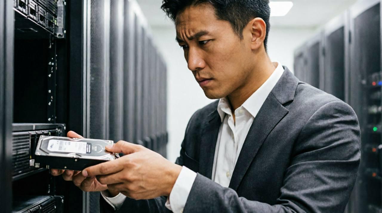 クラウド間を行き来するデータ転送の矢印と、請求書に驚く人物のシルエット