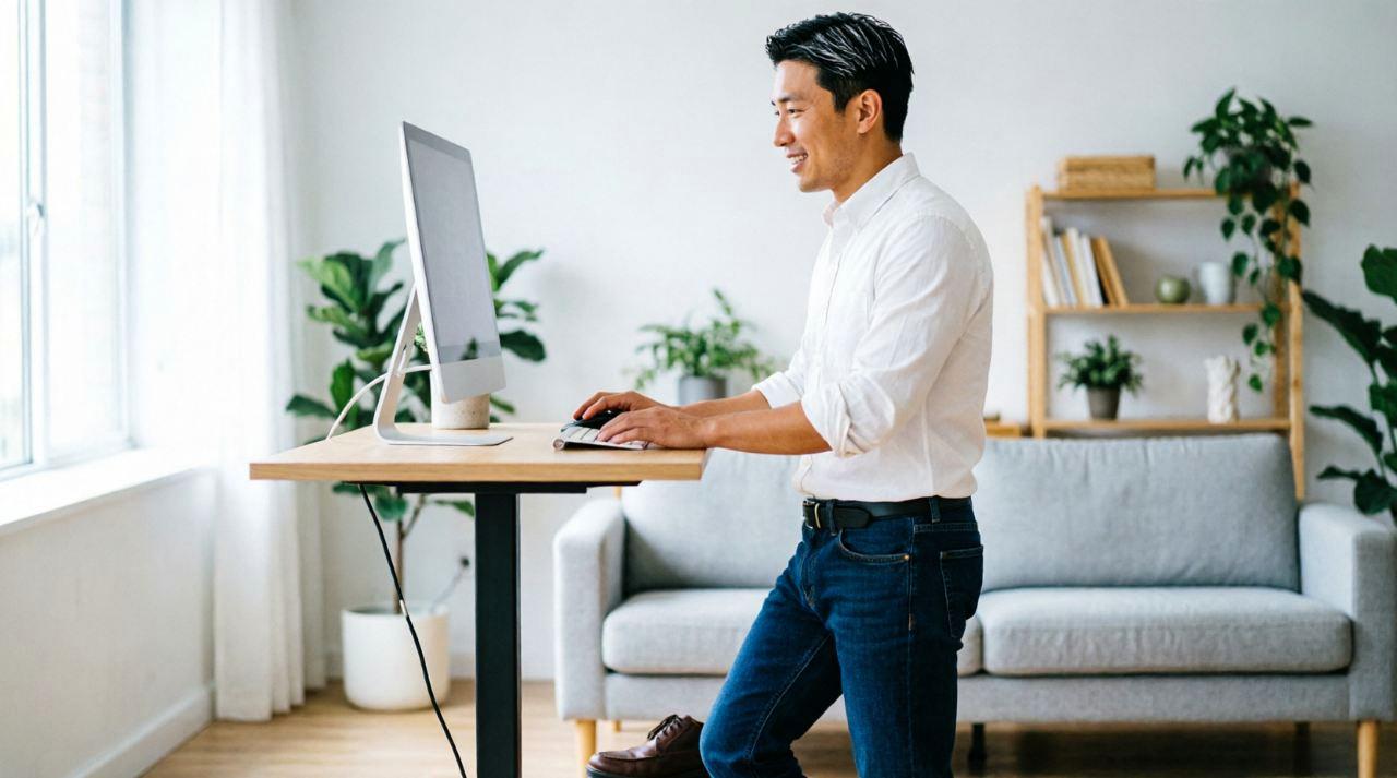 軸交換や断線修理で再生した分割キーボードを作業デスクで使うイメージ