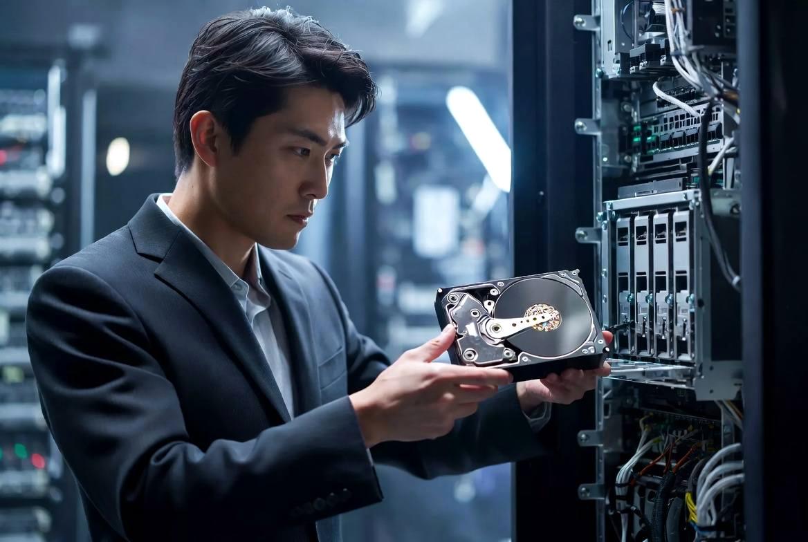 RAID 6で発生するデータ消失リスクを表すストレージ画像
